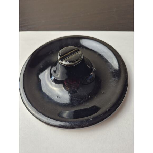 Crock Pottery Replacement Lid 5.75" D Black Stoneware American Canning - Picture 5 of 5